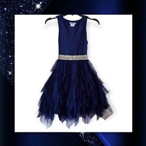 Tween Diva Glitter Handkerchief Hem Dress